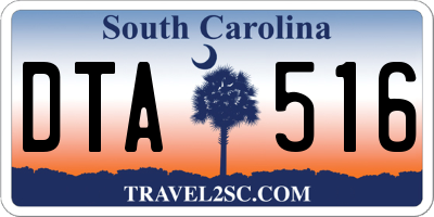 SC license plate DTA516
