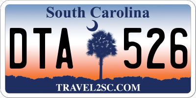 SC license plate DTA526