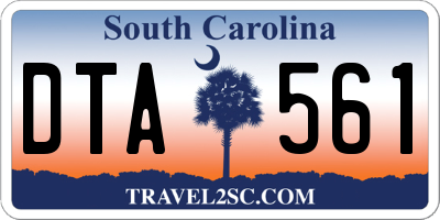 SC license plate DTA561