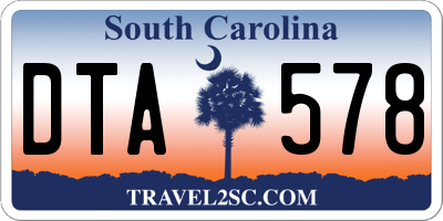 SC license plate DTA578