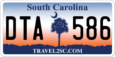 SC license plate DTA586