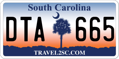 SC license plate DTA665