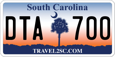 SC license plate DTA700