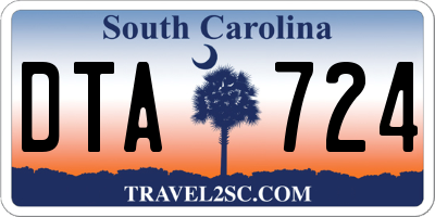 SC license plate DTA724