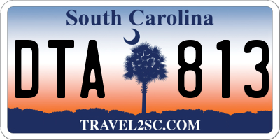 SC license plate DTA813