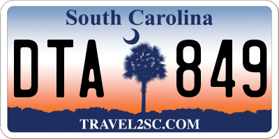 SC license plate DTA849