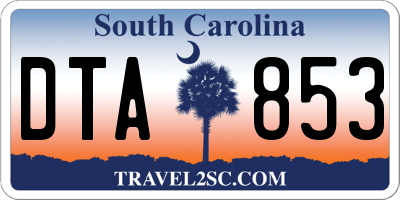 SC license plate DTA853