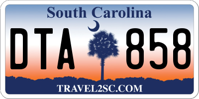 SC license plate DTA858