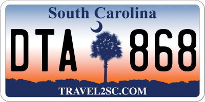 SC license plate DTA868