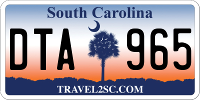 SC license plate DTA965
