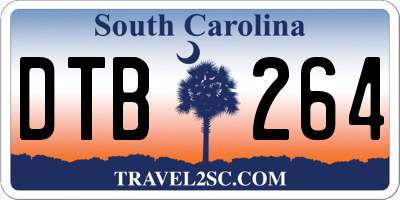 SC license plate DTB264