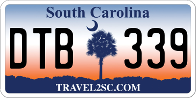 SC license plate DTB339