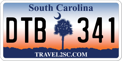 SC license plate DTB341
