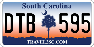 SC license plate DTB595