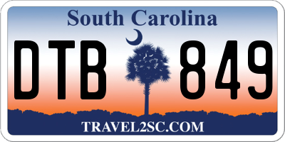 SC license plate DTB849