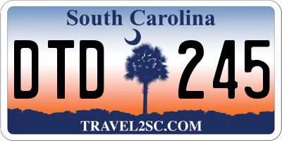 SC license plate DTD245