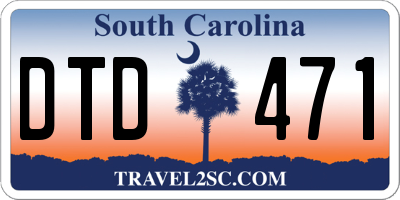 SC license plate DTD471