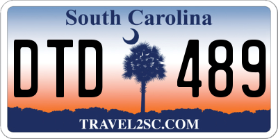 SC license plate DTD489
