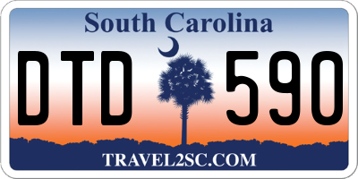 SC license plate DTD590