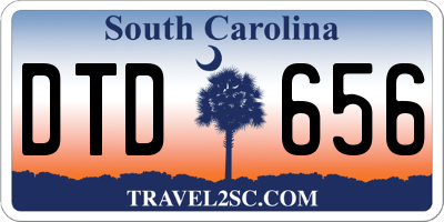 SC license plate DTD656