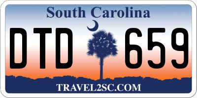 SC license plate DTD659