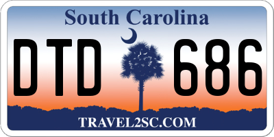 SC license plate DTD686