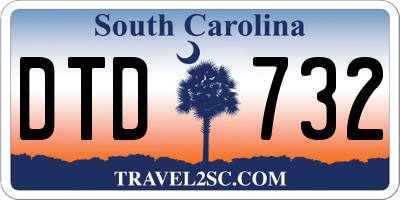 SC license plate DTD732