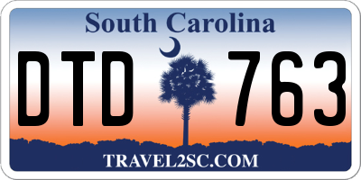 SC license plate DTD763