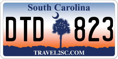SC license plate DTD823