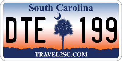 SC license plate DTE199