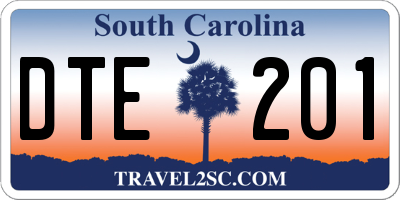 SC license plate DTE201