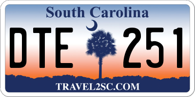 SC license plate DTE251