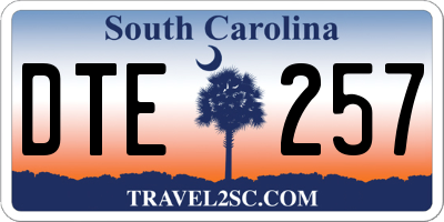 SC license plate DTE257