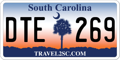 SC license plate DTE269