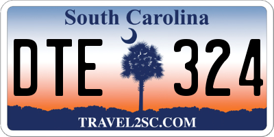 SC license plate DTE324