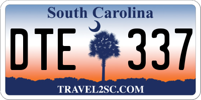 SC license plate DTE337