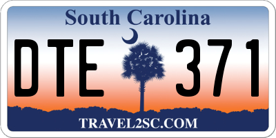 SC license plate DTE371