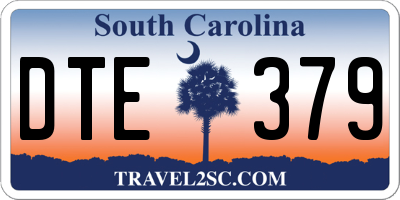 SC license plate DTE379