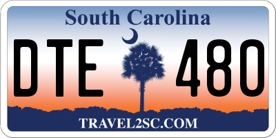 SC license plate DTE480