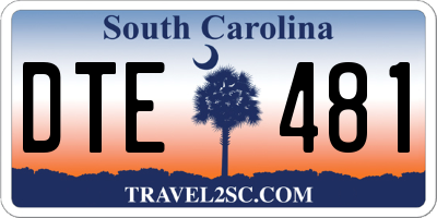 SC license plate DTE481