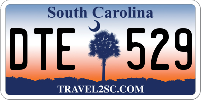 SC license plate DTE529
