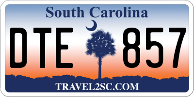 SC license plate DTE857