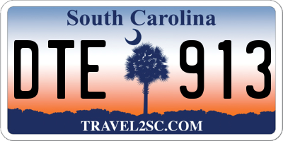 SC license plate DTE913