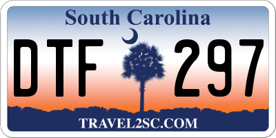 SC license plate DTF297