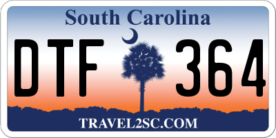 SC license plate DTF364