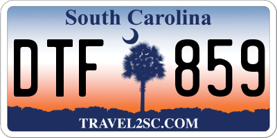 SC license plate DTF859