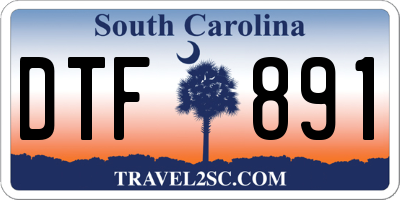 SC license plate DTF891