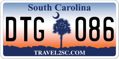 SC license plate DTG086