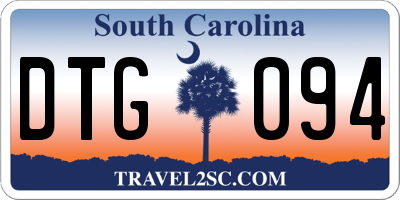 SC license plate DTG094
