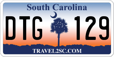 SC license plate DTG129